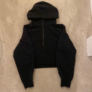 Lululemon Cropped Scuba Half Zip Hood